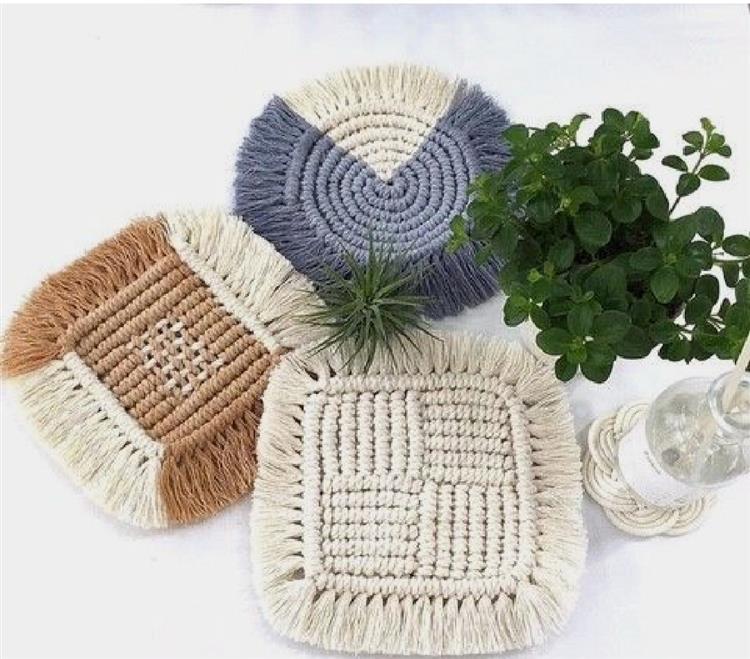Colored Macrame Table costers