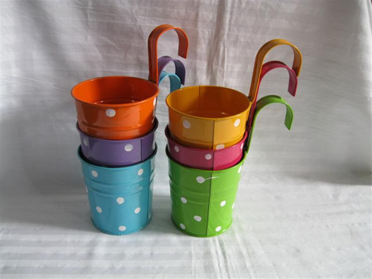 Polkadot Railing Planters